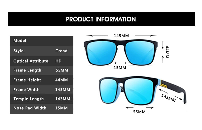 Polarized Square Sunglasses