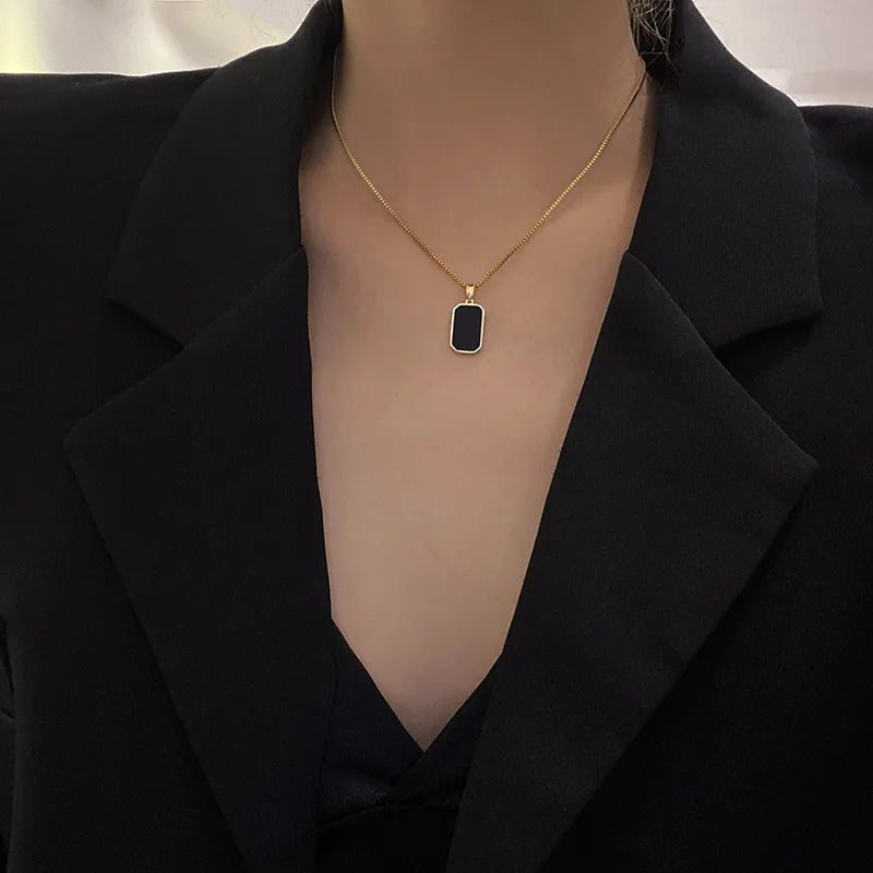 Minimalist Rectangular Necklace