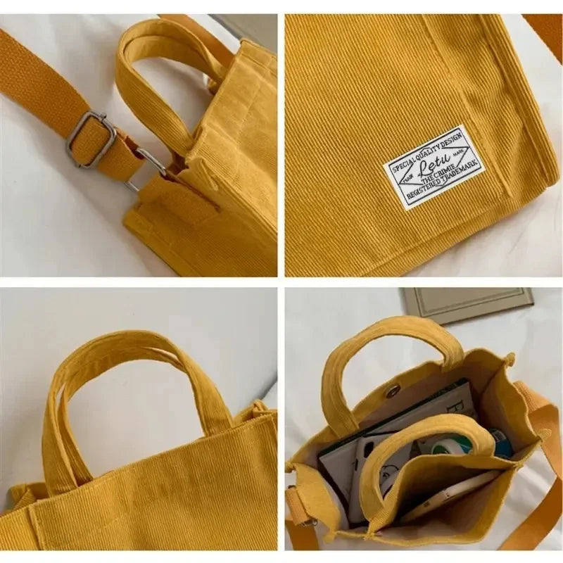 Minimalist Corduroy Handbag