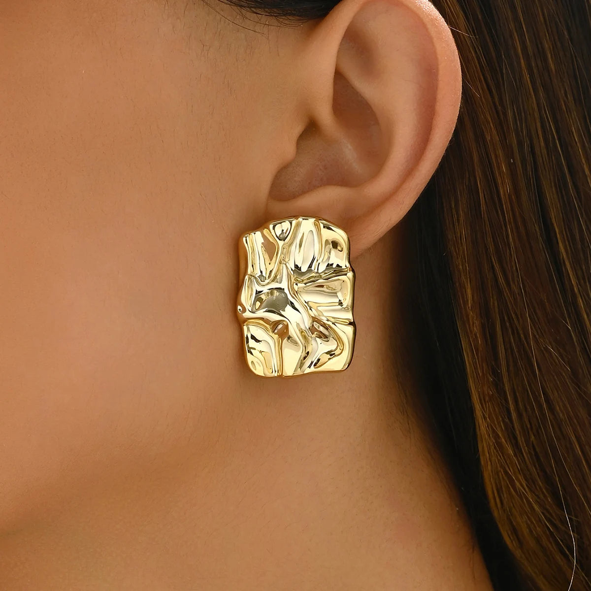 Geometric Metallic Earrings