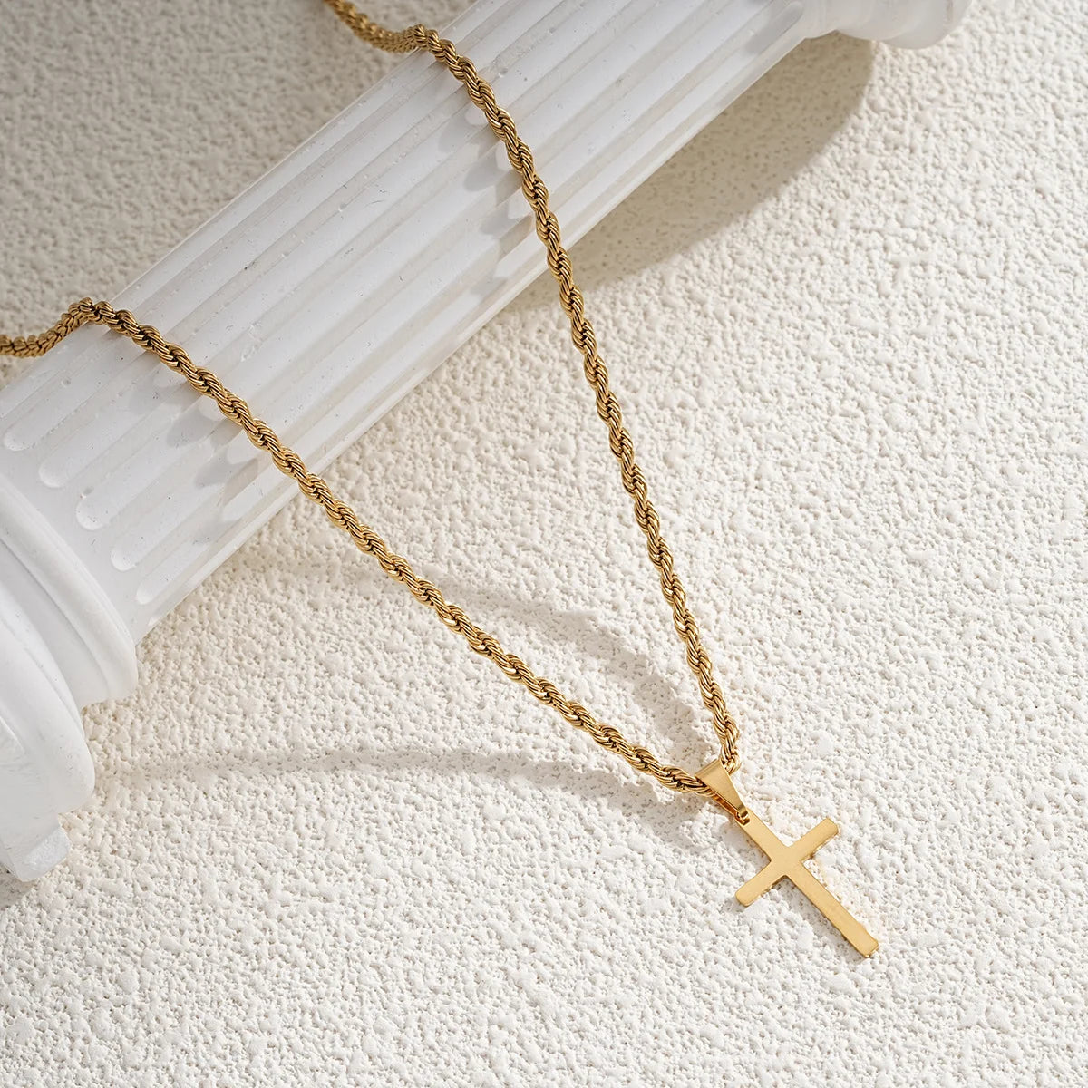 Steel Cross Necklace