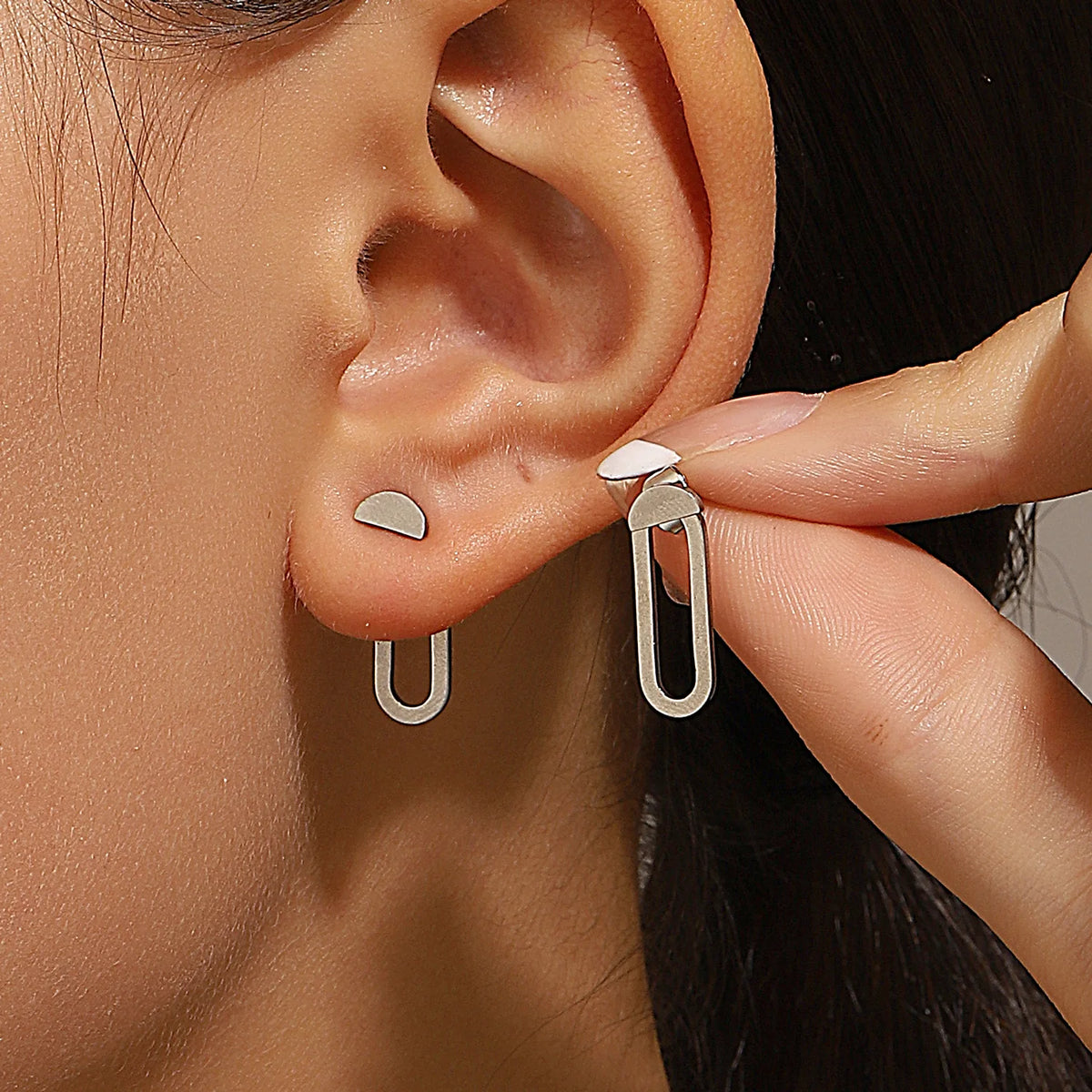 Retro Geometric Earrings