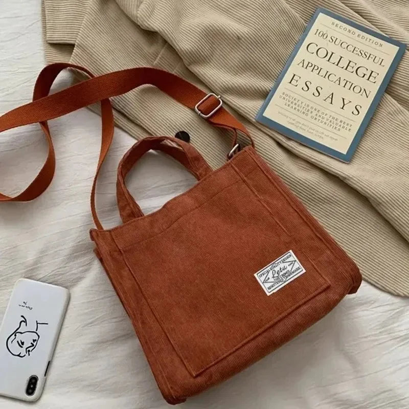 Minimalist Corduroy Handbag