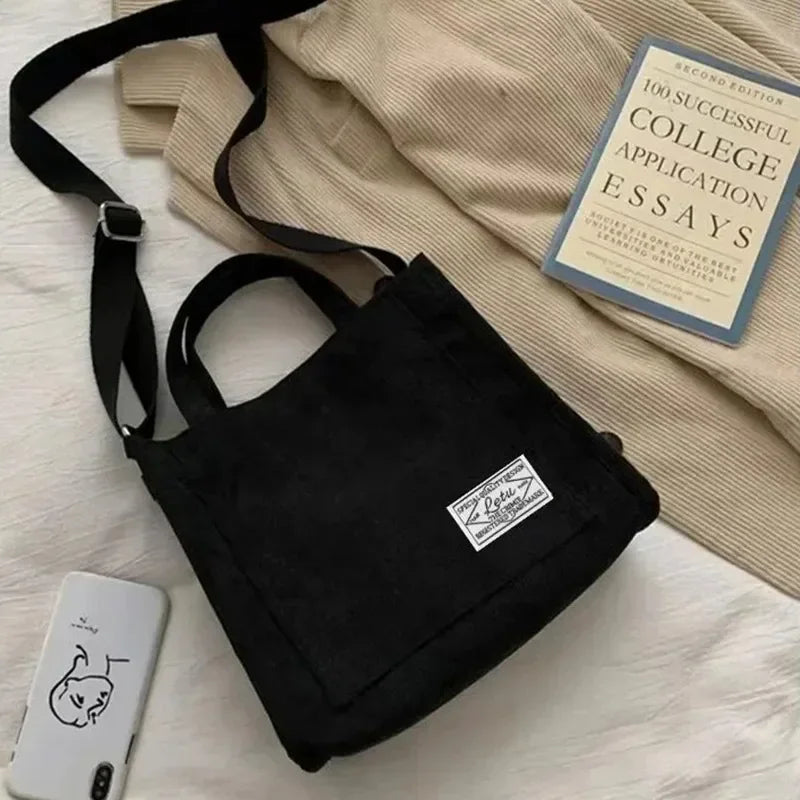 Minimalist Corduroy Handbag