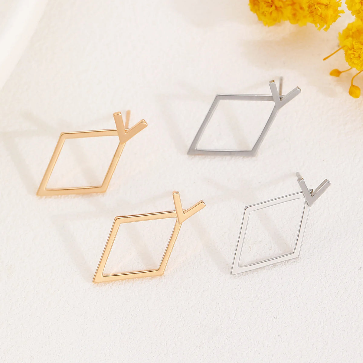 Retro Geometric Earrings