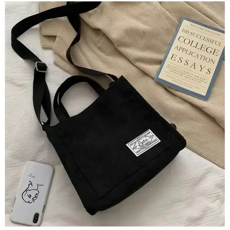 Minimalist Corduroy Handbag